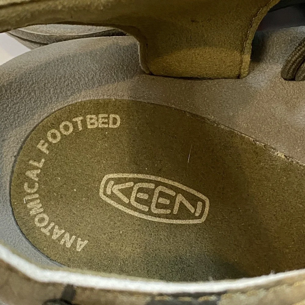Keen‎ Men's UNEEK Leather Sandals Brown Camo Leather Sports Fisherman Sz 8